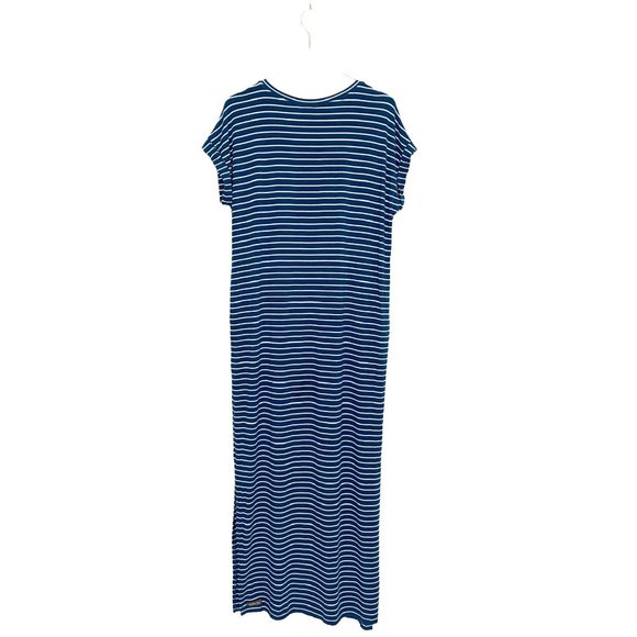 Matilda Jane Women’s Blue & White Stripe Set Sail Maxi Dress Shirt Dress Small - Picture 3 of 9
